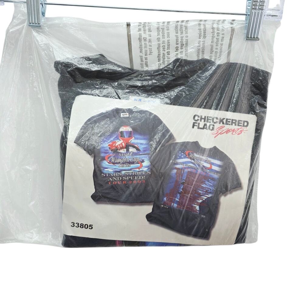 Vintage NASCAR Winston Cup 2003 Stars Stripes Speed Tour T-Shirt Black XL NEW